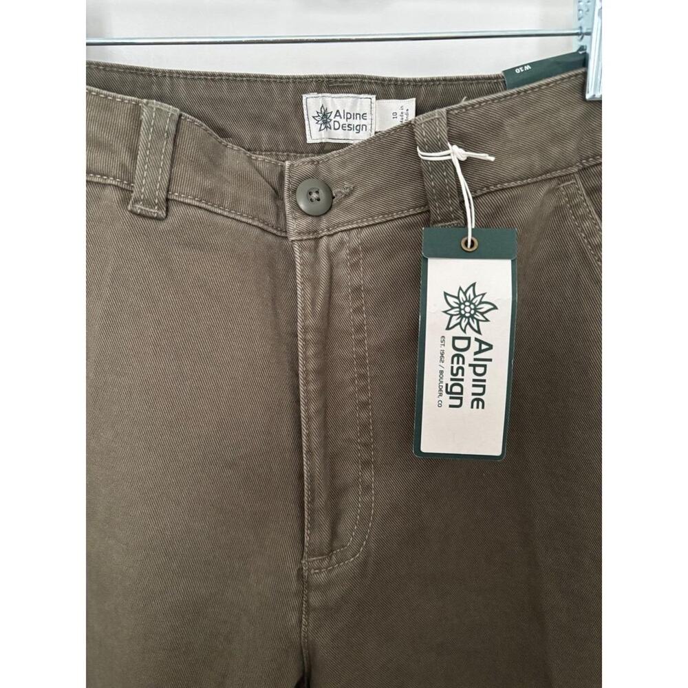 NWT‎ Alpine Design Women Olive Green Cargo Pants Size 10 Khaki Utility Casual - Picture 5 of 8
